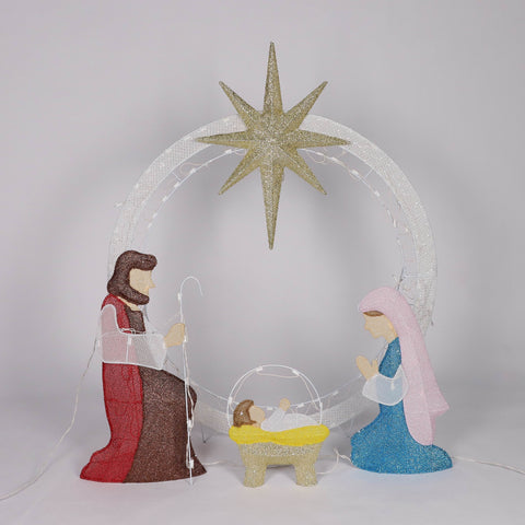 Christmas Pre-Lit Wholy Family Décor