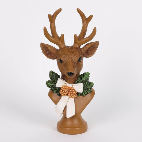 Christmas Resin Deer Head Décor