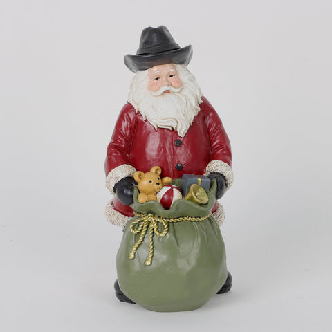 Christmas Resin Cowboy Santa Décor
