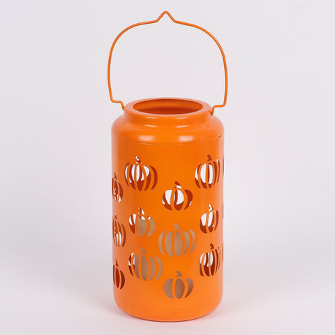 Fall Metak Lantern W/ Led Candle