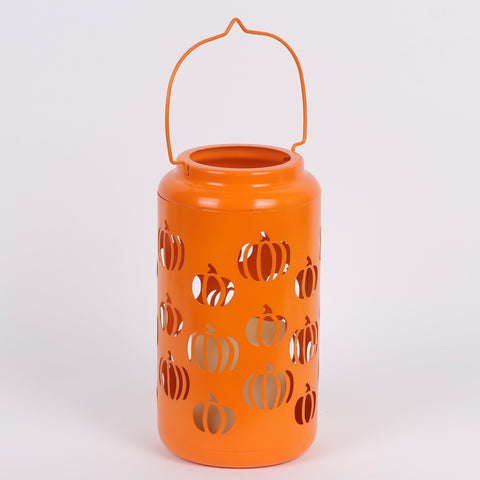 Fall Metak Lantern W/ Led Candle