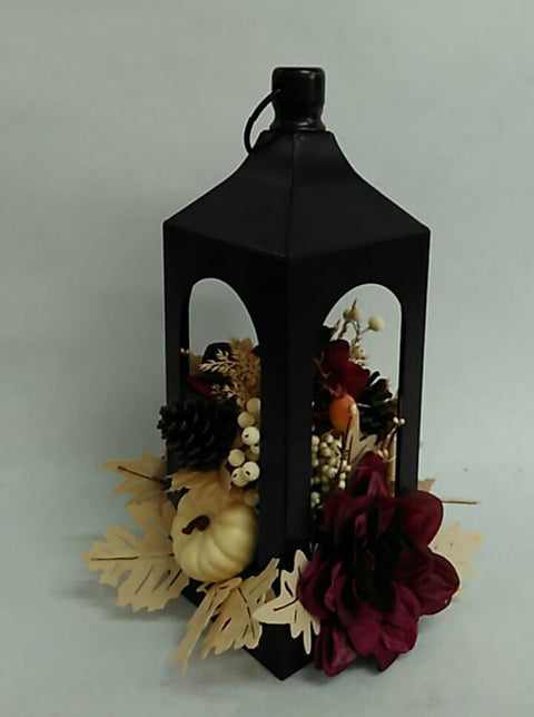 Lantern W/ Fall Floral