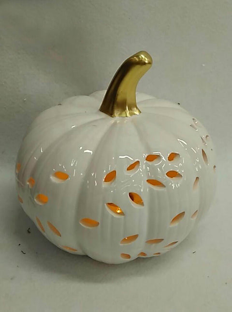 Ceramic Pumpkin W/ Led