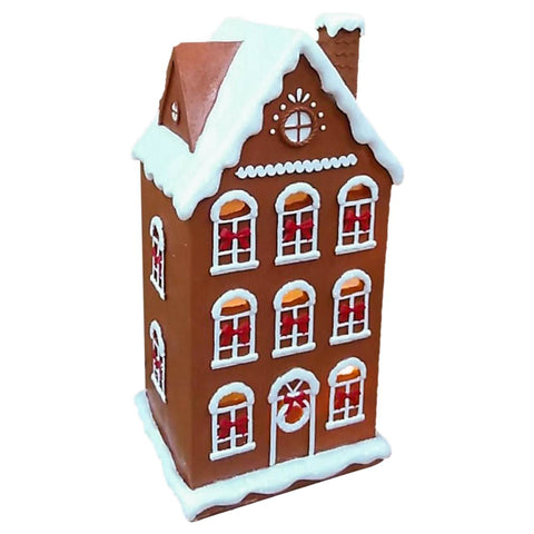 Resin Gingerbread House W/ Led