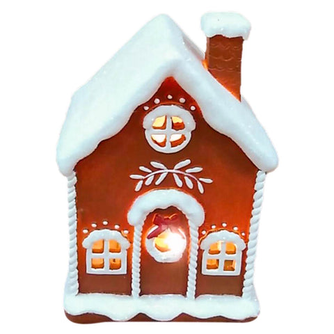 Resin Gingerbread House W/ Led