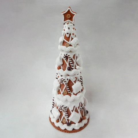 Gingerbread Christmas Tree Cone Décor