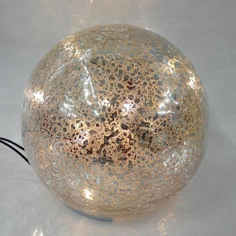 Christmas Mercury Glass Ball W/ Led