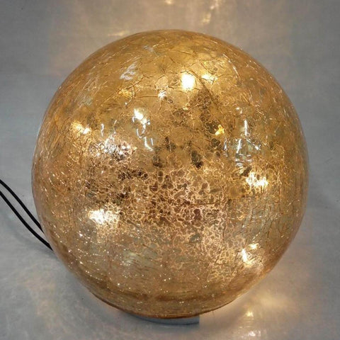 Christmas Mercury Glass Ball W/ Led