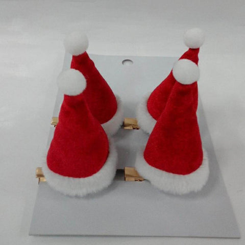 S/4 Santa Hat W/ Clip