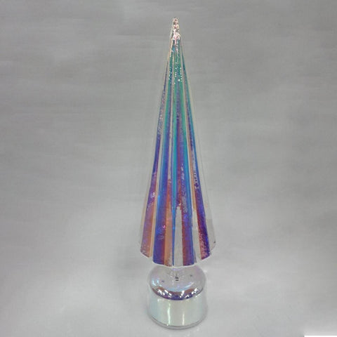 Glass Christmas Tree Cone W/ Led