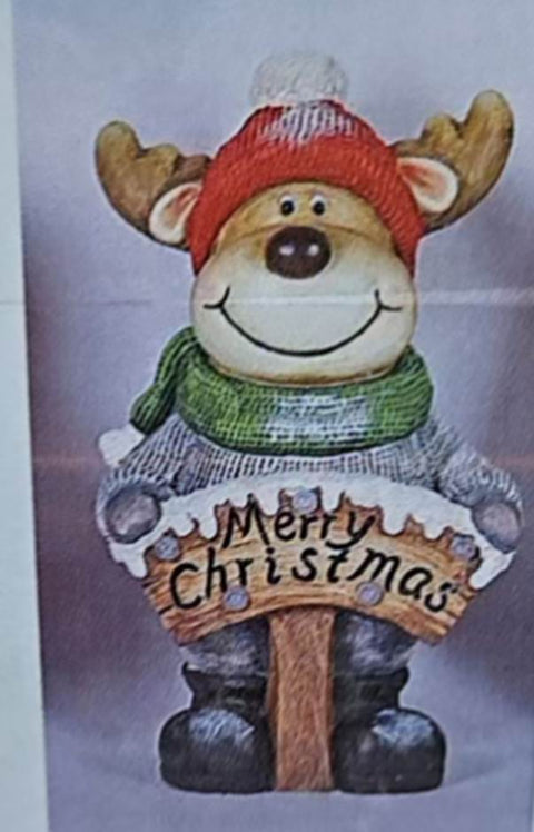 Christmas Resin Reindeer W/ Led