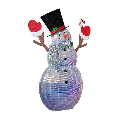 Christmas Pre-Lit Plastic Snowman Décor