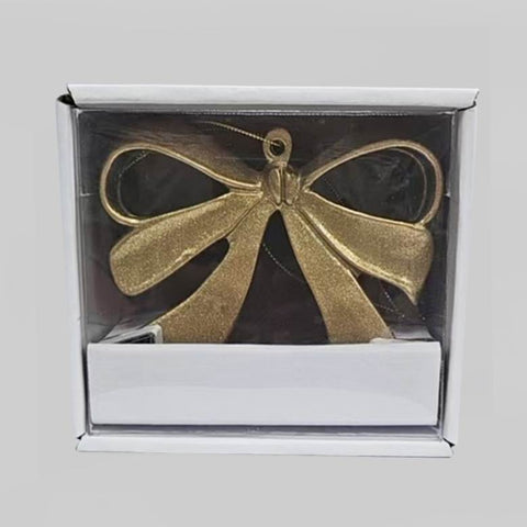 S/2 Resin Bow Ornament