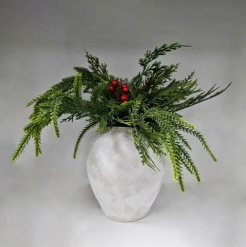 Christmas Pine W/ Red Berry In Pot
