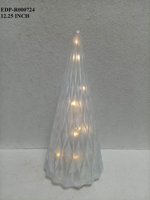 Xmas Plastic Tree Cone w/ LED