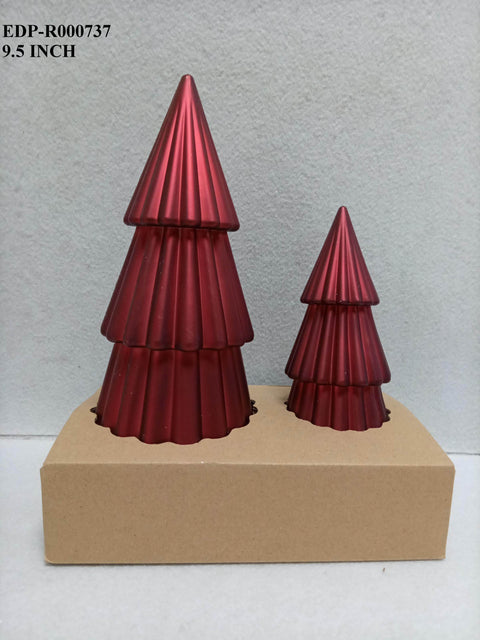 S/2 Xmas Plastic Tree Cone