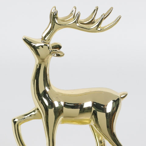S/2 Gold Deer Stocking Holder