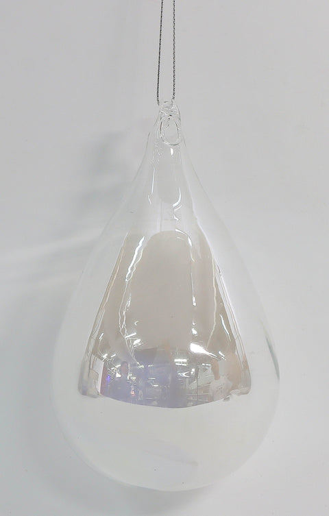 Lot de 2 pièces BLANC, ORNEMENT GOUTTE IRD FTHR
