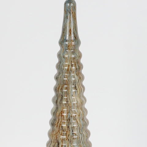 Christmas 3.5*13.5*0.0'' Grey Glass Tree Décor | Christmas Decor | Festive Holiday Decoration