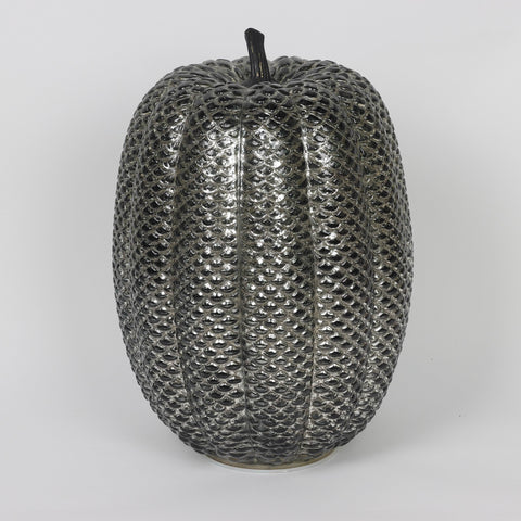 10.25*15.25''Black Pumpkin Décor W/Lite