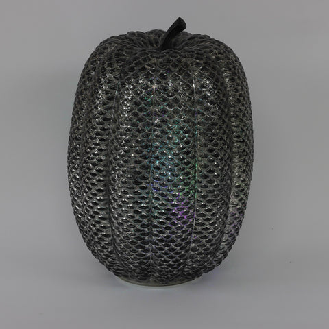 10.25*15.25''Black Pumpkin Décor W/Lite
