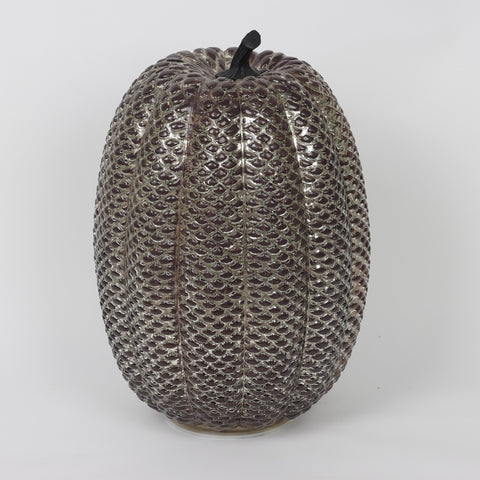 10.25*15.25'' Black Pumpkin Décor W/Lite