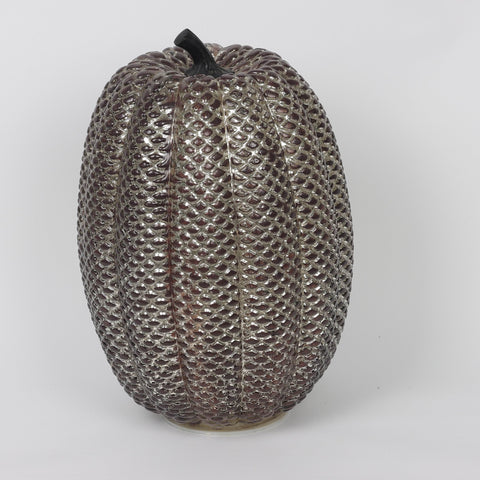 10.25*15.25'' Black Pumpkin Décor W/Lite