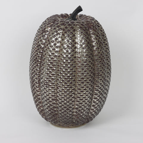 10.25*15.25'' Black Pumpkin Décor W/Lite