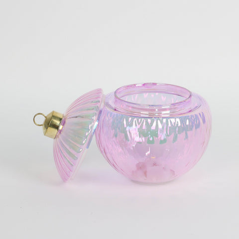 Christmas Glass Ball Shape Container