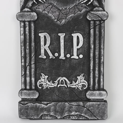 35.5" Foam RIP Tombstone Décor – Haunted Halloween Yard Decoration