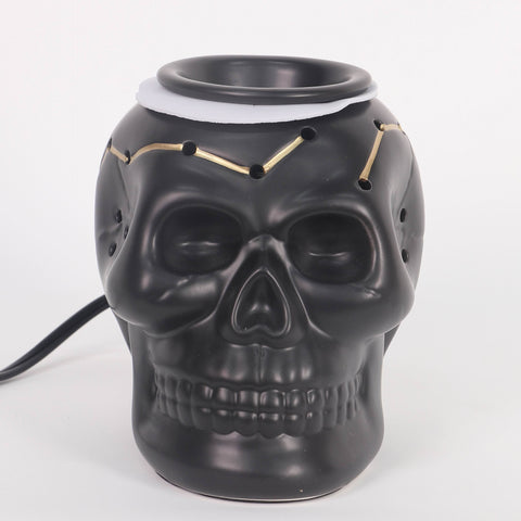 Halloween Black Skull Wax Warmer | Halloween Electric Fragrance Melter