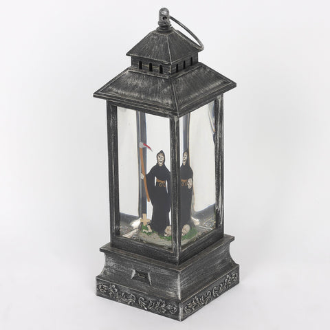 4.25*4.25*12.0'' Black Water Lantern Décor