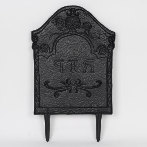 9.5*0.75*15.625'' Black Rip Tombstone Décor