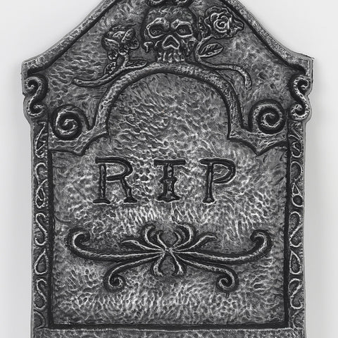 9.5*0.75*15.625'' Black Rip Tombstone Décor
