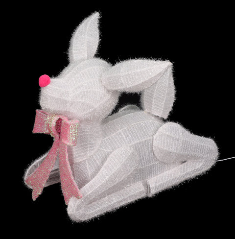 CHRISTMAS Set of 2 - 40in Pink Bow Deer w/Lite