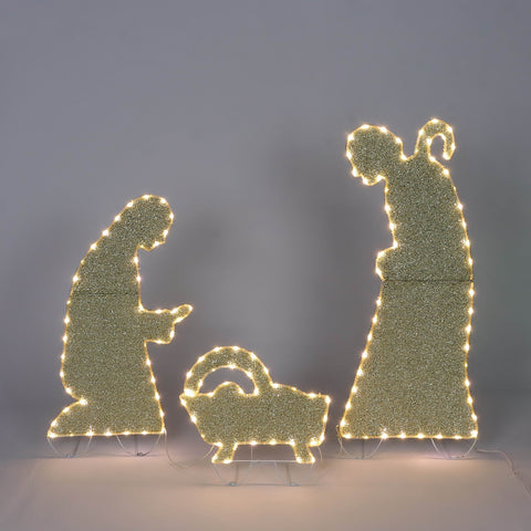 Christmas Pre-Lit Wholy Family Décor