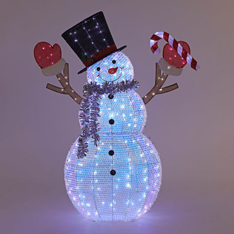 Christmas Pre-Lit Plastic Snowman Décor