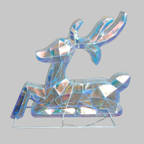 Christmas Pre-Lit Plastic Reindeer Décor