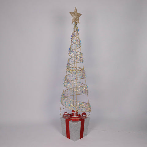 Pre-Lit Christmas Cone Tree Décor