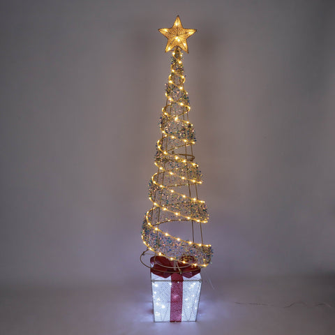 Pre-Lit Christmas Cone Tree Décor