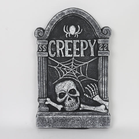 12.75*1.5*20.5'' Creepy Tombstone W/Lite Décor