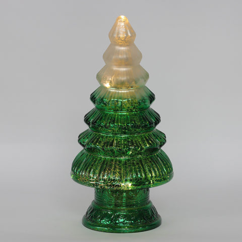 Christmas 6.0*12.0*0.0''Glass Tree Décor W/Lite