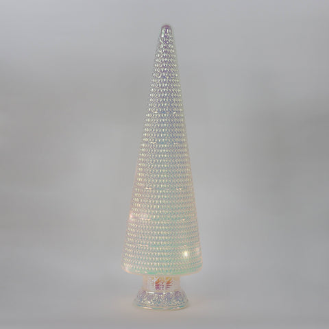 Christmas 7.75*26.5*0.0''Glass Tree Décor W/Lite