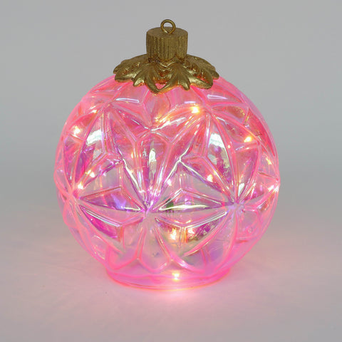Christmas 6.0*7.25*0.0'' Pink Plastic Ball Décor