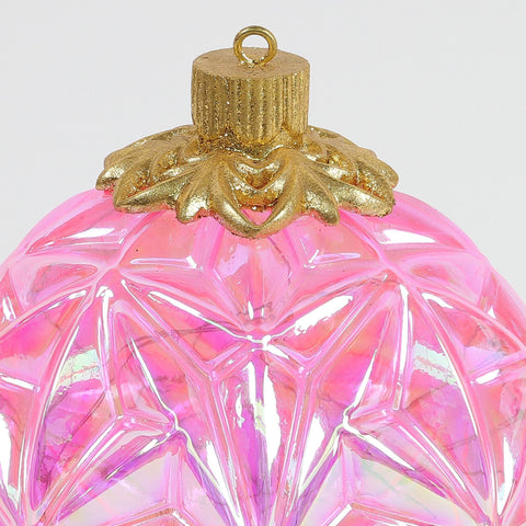 Christmas 6.0*7.25*0.0'' Pink Plastic Ball Décor