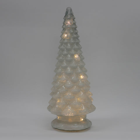Christmas 8.0*20.0''Glass Tree Décor W/Lite