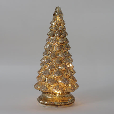 Christmas 5.5*12.0*0.0'' Glass Tree Décor W/Lite | Christmas Decor | Festive Holiday Decoration