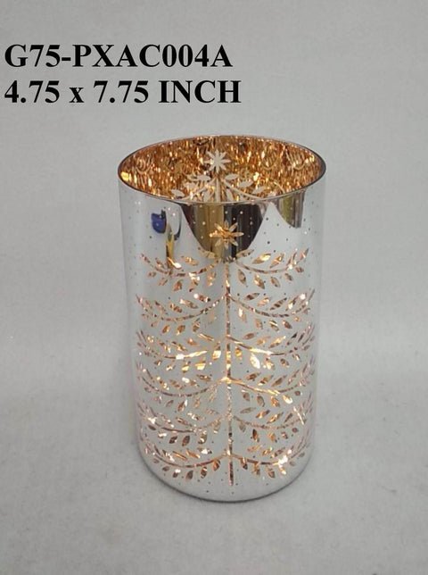 Christmas GLASS CANDLE HOLDER