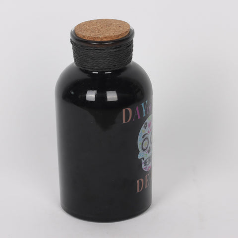4.2*4.2*8.25''Brown Glass Bottle Décor