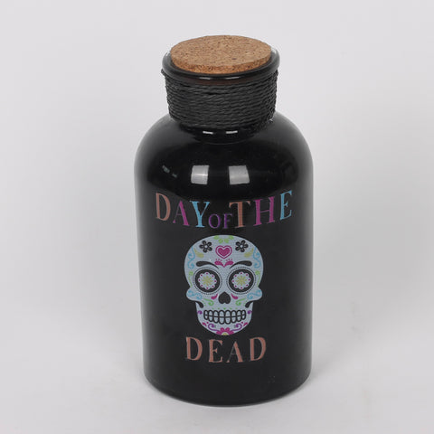 4.2*4.2*8.25''Brown Glass Bottle Décor